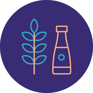 Vektör şişe simgesi, basit illüstrasyon