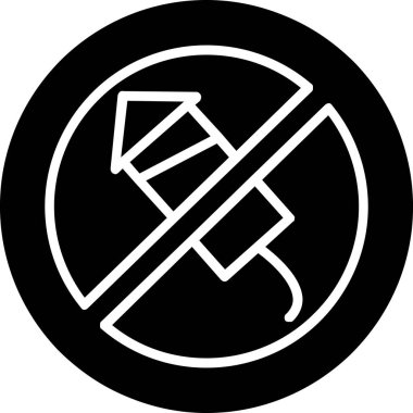 Web ve mobil uygulaması tasarım, hiçbir yasaktır logo kavramı için beyaz arka plan üzerinde izole yok yasaktır simge vektör