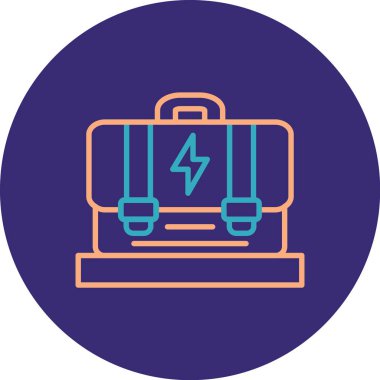 sırt çantası simgesi vektör illüstrasyonu