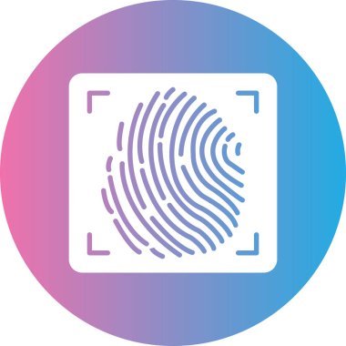 Parmak izi. Web simgesi basit illüstrasyon