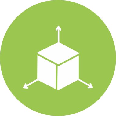 küp simgesi, vektör illüstrasyonu