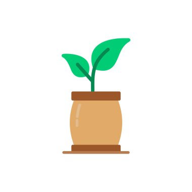 düz renk simgesinde bitki.