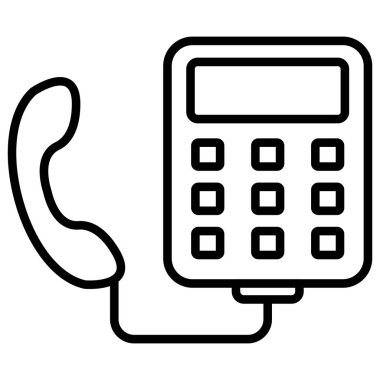 Telefon vektör çizgisi simgesi tasarımlı