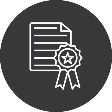 Ödül için sertifika vektör simgesi modern basit vektör illüstrasyonu, web