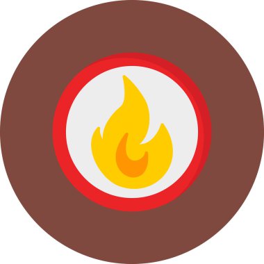 Ateşin vektör illüstrasyon simgesi