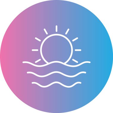 Bir güneş simgesinin vektör illüstrasyonu