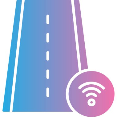 Yol simgesi, vektör illüstrasyonu