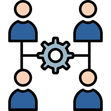 takım çalışması simgesi, modern tasarım vektör çizimi