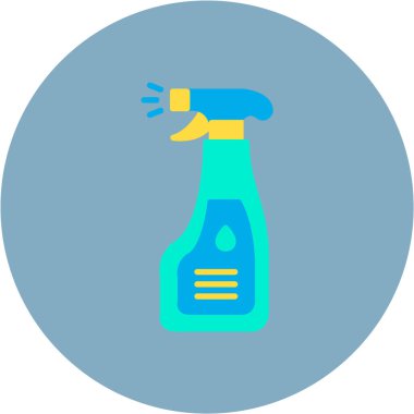 Temizleme spreyi simgesi, illüstrasyon