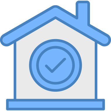 Ev. Web simgesi basit illüstrasyon