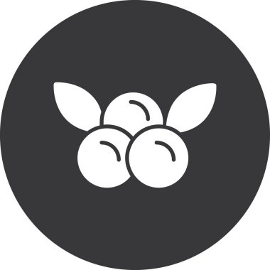 kiraz ikonu vektör illüstrasyonu