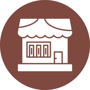 Bina. Web simgesi basit illüstrasyon