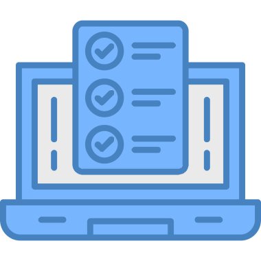 Kontrol listesi. Web simgesi basit illüstrasyon