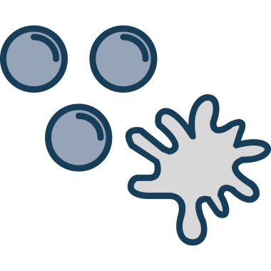 Virüs bakterisi ve virüs çizgisi ikon vektörü. Virüs ve bakteri virüsü işareti. izole edilmiş sınır sembolü çizimi