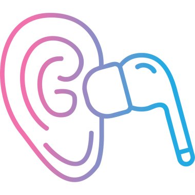 Kulak. Web simgesi basit tasarım