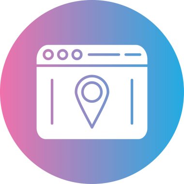 harita konumu ikon vektör illüstrasyonu