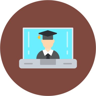 eğitim çevrimiçi okul dizüstü bilgisayar simgesi