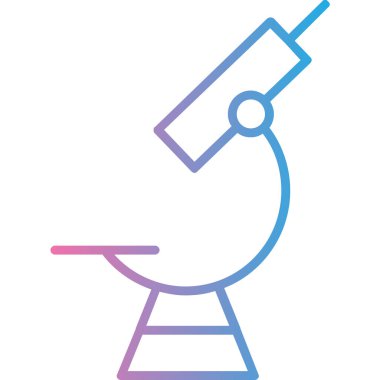 Mikroskop. Web simgesi basit illüstrasyon