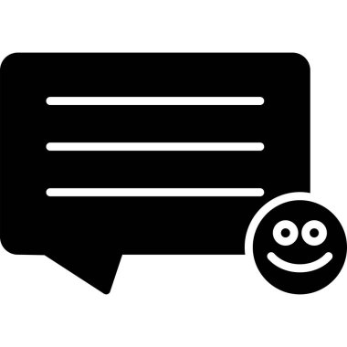 Sohbet simgesi, basit vektör tasarımı