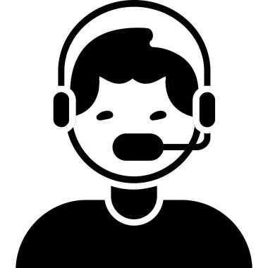 Operatör. Web simgesi basit tasarım