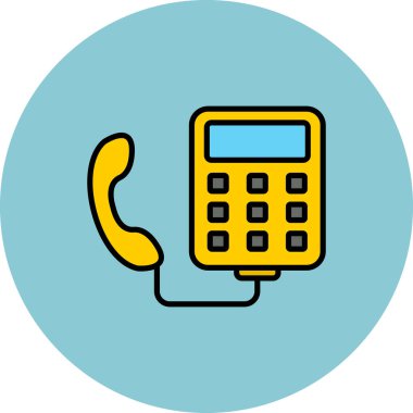 Telefonunuz var. Web simgesi basit illüstrasyon