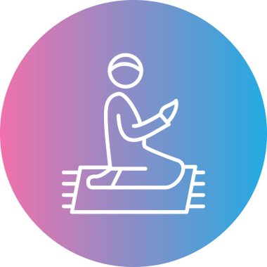 Kürsüde elleri ile oturan adamın vektör illüstrasyonu