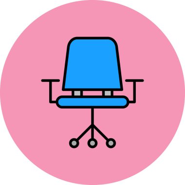 Sandalye simgesinin vektör illüstrasyonu