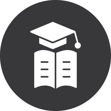 Eğitim kitabı ikonu vektör illüstrasyonu