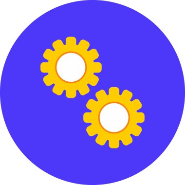 Mavi dişlilerin vektör çizimi