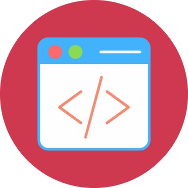 Web geliştirme düz vektör simgesi
