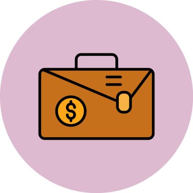 Çanta. Web simgesi basit illüstrasyon