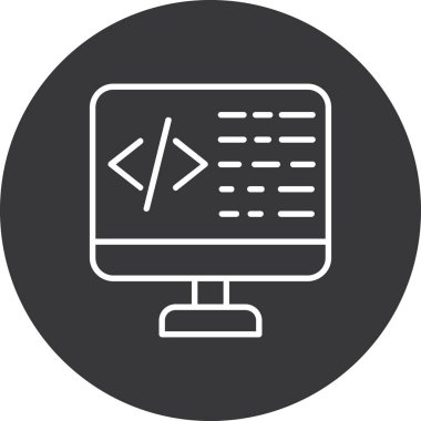 Kodlama. Web simgesi basit tasarım