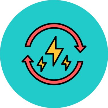 Bir yıldırım simgesinin vektör çizimi