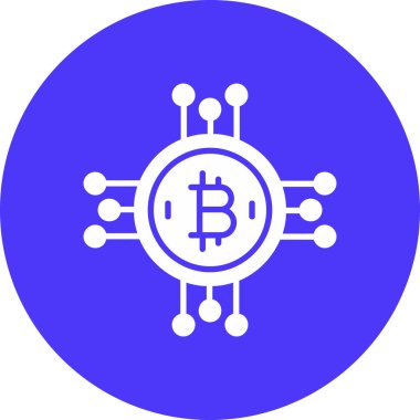 Bitcoin simgesi vektör illüstrasyonu
