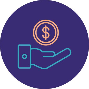 Bozuk para. Web simgesi basit illüstrasyon