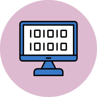 Bilgisayar ekranı. Basit resimleme