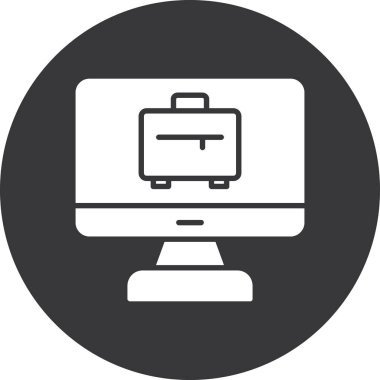 Dizüstü bilgisayar simgesinin vektör çizimi