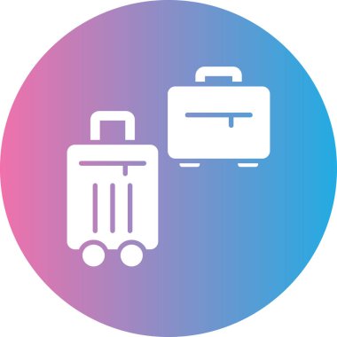 bavul ikonu vektör illüstrasyonu