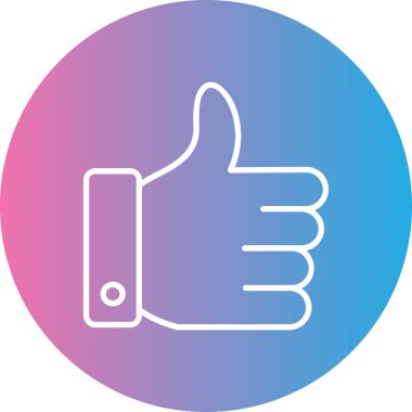 Simge vektör illüstrasyonunu Başparmaklar Yukarı