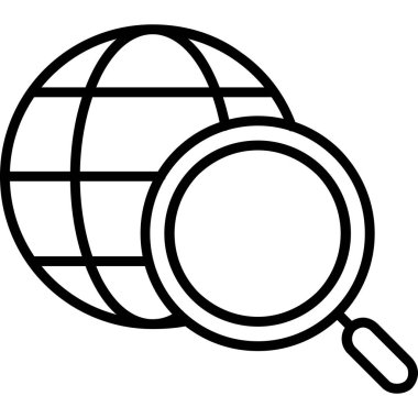 Genel arama simgesi, anahat stili