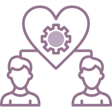 ekip çalışması düz simgesi, vektör çizim