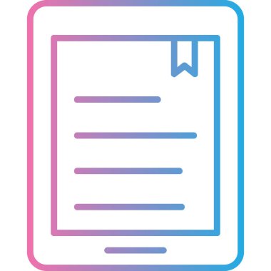 Belge simgesinin vektör illüstrasyonu