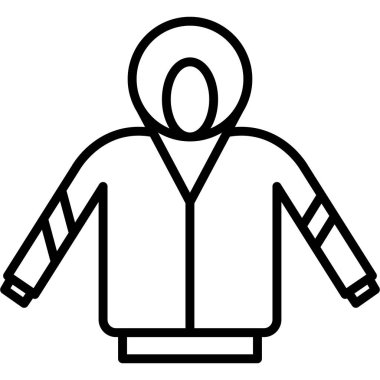 Ceketli adam. Basit tasarım. vektör