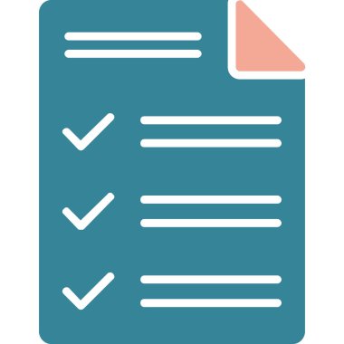 Kontrol listesi. Web simgesi basit illüstrasyon