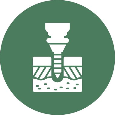 Bir binanın yeşil ve beyaz arkaplanının vektör çizimi