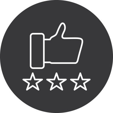 Reyting ikonu gibi. düz tasarım biçimi