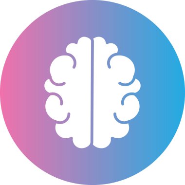 Beynin Vektör İllüstrasyonu, Basit Simge