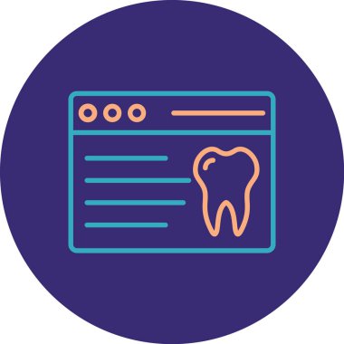 diş simgesi vektör illüstrasyonu