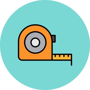 mezura izole simgesi tasarım