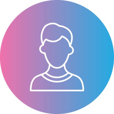 avatar erkek profil simgesi pürüzsüz stilde